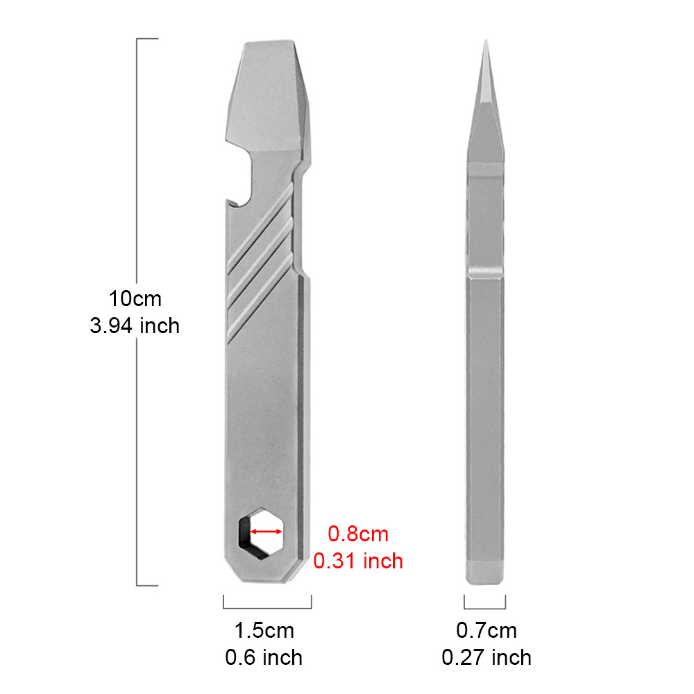 Titanium EDC Pry Bar Tool – 4” - Titanium Pry Bar review and price