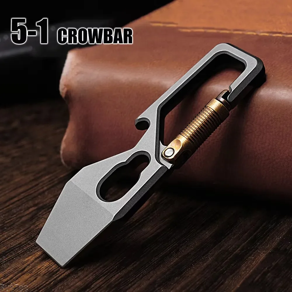 6cm 5-1 Multi-function Keychai - Titanium Pry Bar review and price